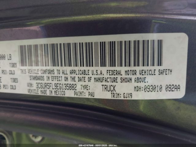 3C6UR5FL9EG135882 RAM 2500 Laramie
