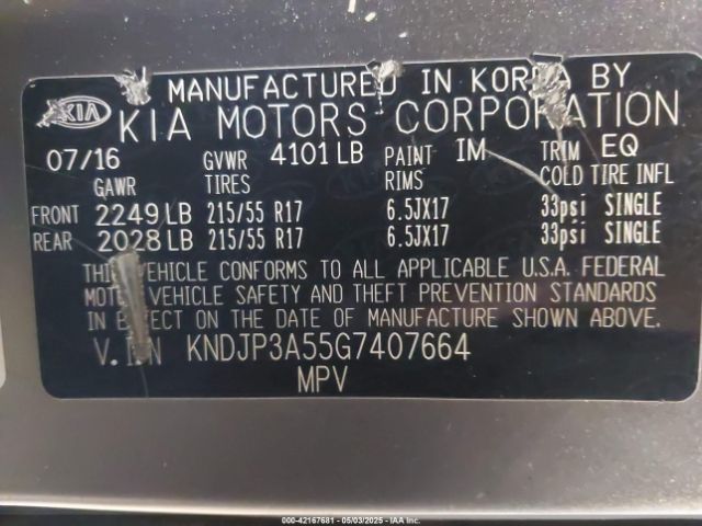 KNDJP3A55G7407664 KIA SOUL +