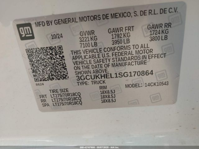 3GCUKHEL1SG170864 Chevrolet l87