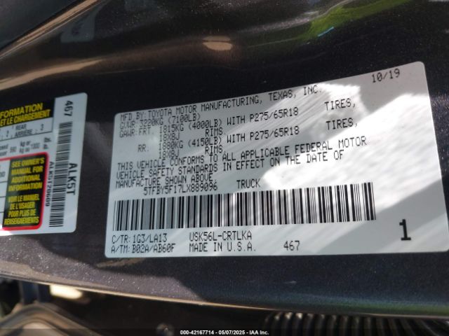 5TFBY5F17LX889096 Toyota Tundra Limited