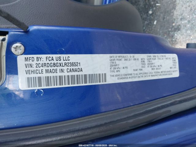 2020 DODGE GRAND CARAVAN 2C4RDGBGXLR236521 Photo 8