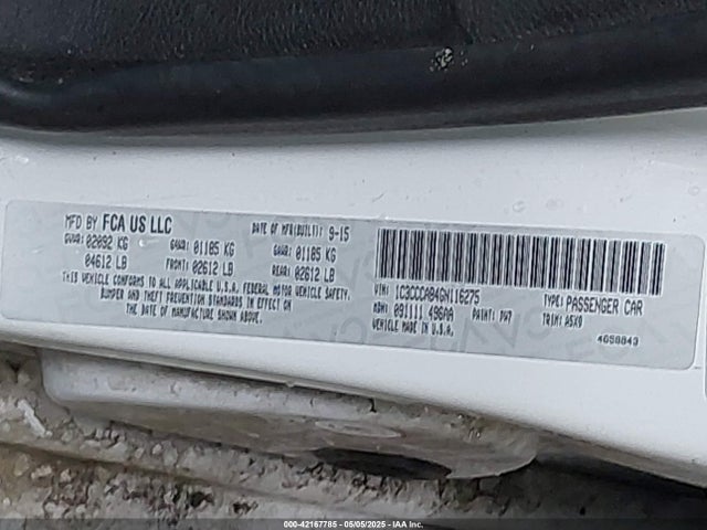 Chrysler 200 Limited 2016 1C3CCCAB4GN116275 Image 9