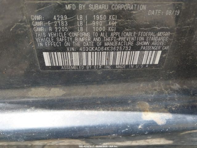 4S3GKAD64K3626732 Subaru Impreza 2.0i Premium