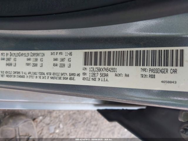 2007 CHRYSLER SEBRING 1C3LC56KX7N542931 Photo 8