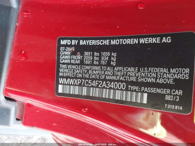 WMWXP7C54F2A34000 Mini Hardtop Cooper S