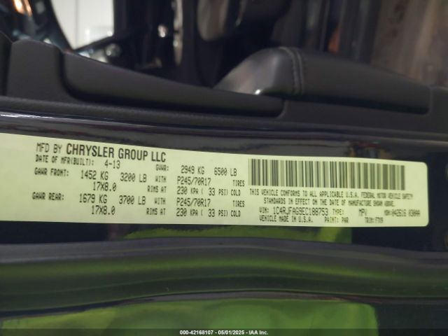 2014 JEEP GRAND CHEROKEE 1C4RJFAG9EC188753 Photo 8