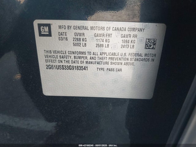 2016 CADILLAC XTS 2G61U5S33G9183541 Photo 8