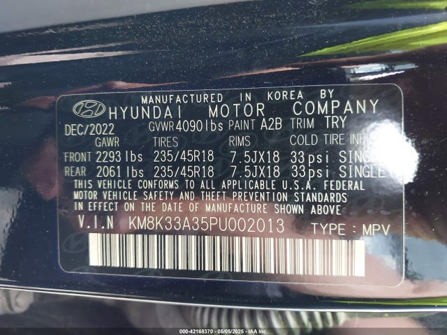 KM8K33A35PU002013 Hyundai Kona N Line
