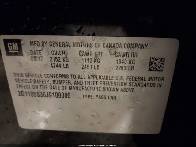 2018 CHEVROLET IMPALA 2G1105S36J9109006 Photo 8