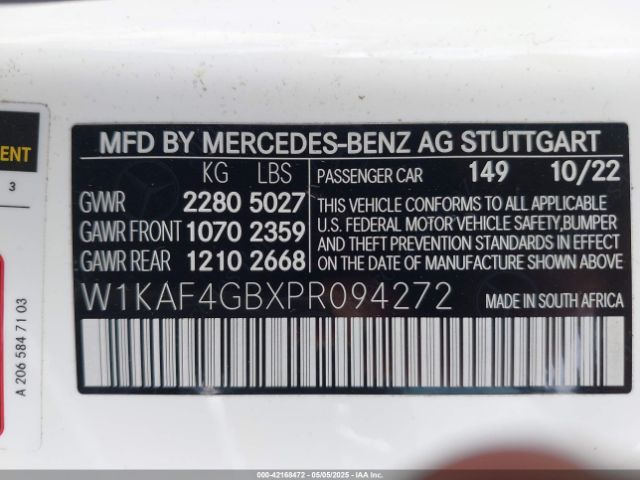 2023 MERCEDES-BENZ C 300 W1KAF4GBXPR094272 Photo 8