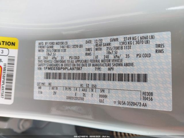 2023 FORD BRONCO 1FMEE5BP9PLA97587 Photo 8