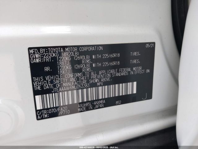 JTEAAAAH9MJ053383 Toyota VENZA LE