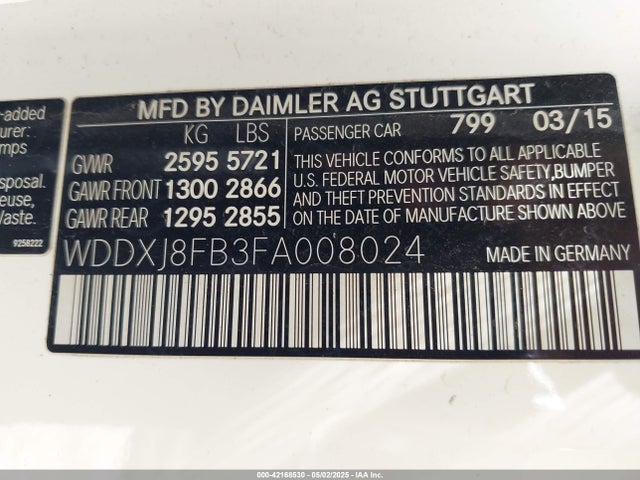 WDDXJ8FB3FA008024 Mercedes-Benz S 550 4matic