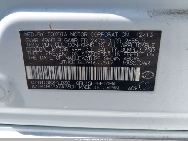 JTHCE1BL7E5022517 Lexus GS 350
