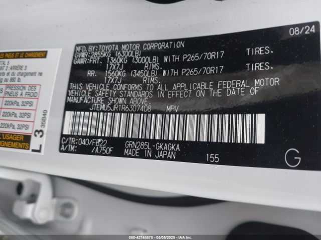 JTEMU5JR1R6307408 Toyota 4RUNNER SR5