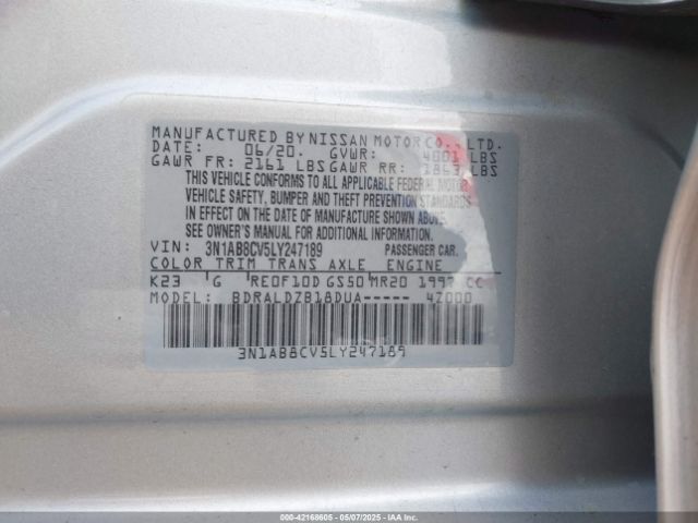 2020 NISSAN SENTRA 3N1AB8CV5LY247189 Photo 8