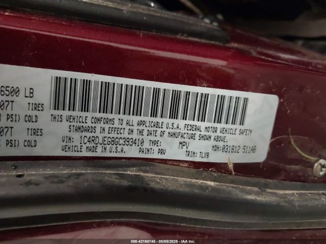 1C4RDJEG8GC393410 Dodge Durango Citadel