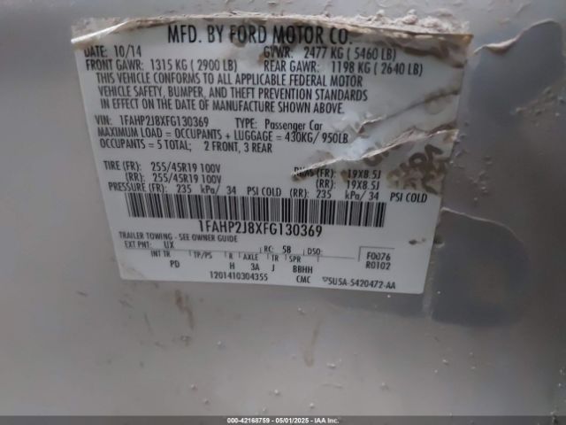 1FAHP2J8XFG130369 Ford Taurus Limited