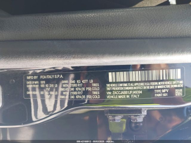 ZACCJABB1JPJ49394 Jeep Renegade Latitude Fwd