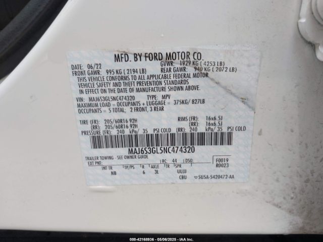 2022 FORD ECOSPORT MAJ6S3GL5NC474320 Photo 8
