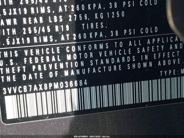 2023 VOLKSWAGEN TIGUAN 3VVCB7AX8PM036684 Photo 8
