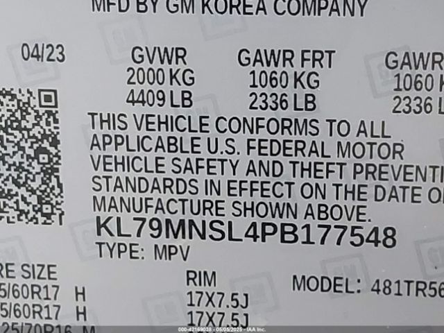 2023 CHEVROLET TRAILBLAZER KL79MNSL4PB177548 Photo 8