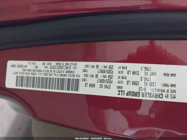 2C4RC1GG6ER139375 Chrysler Town & Country Limited