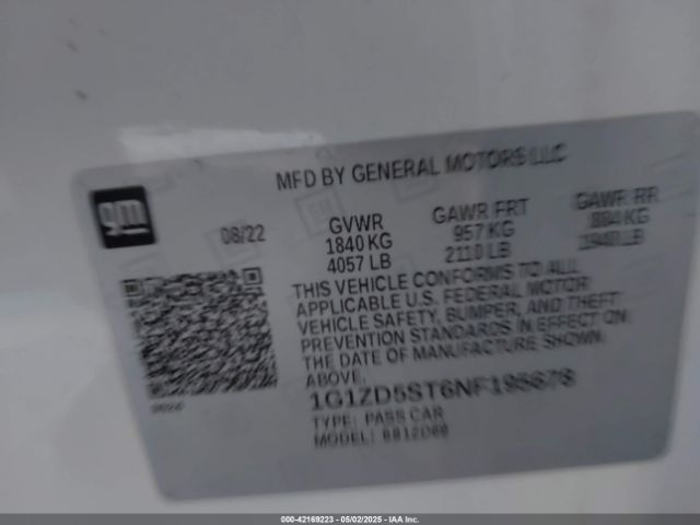 2022 CHEVROLET MALIBU 1G1ZD5ST6NF195678 Photo 8