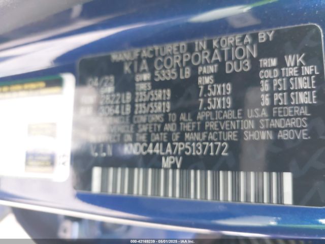 KNDC44LA7P5137172 KIA Ev6 Gt-line