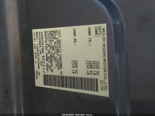 1N4BZ0CP8HC301512 Nissan LEAF S