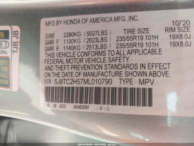 2021 ACURA RDX 5J8TC2H57ML010790 Photo 8
