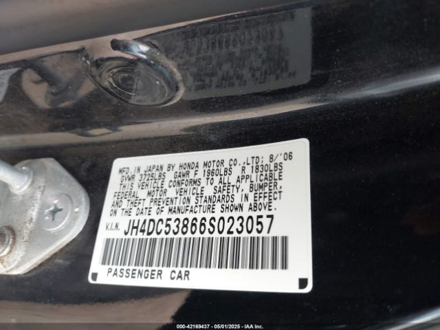 2006 ACURA RSX JH4DC53866S023057 Photo 8