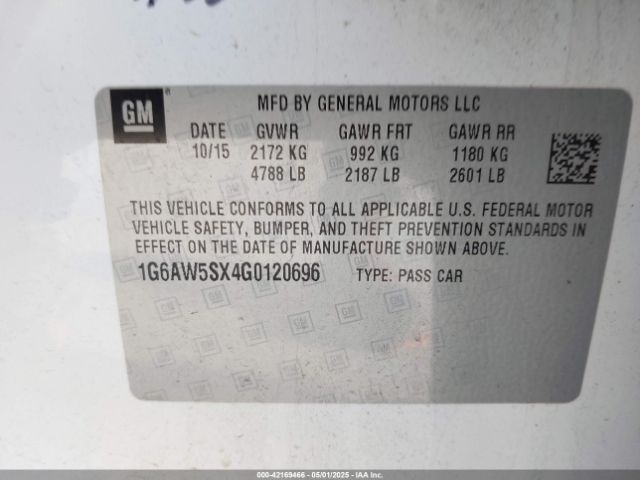 2016 CADILLAC CTS 1G6AW5SX4G0120696 Photo 8
