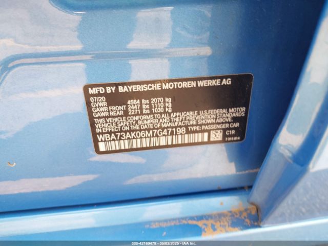 2021 BMW 228I GRAN COUPE WBA73AK06M7G47198 Photo 8