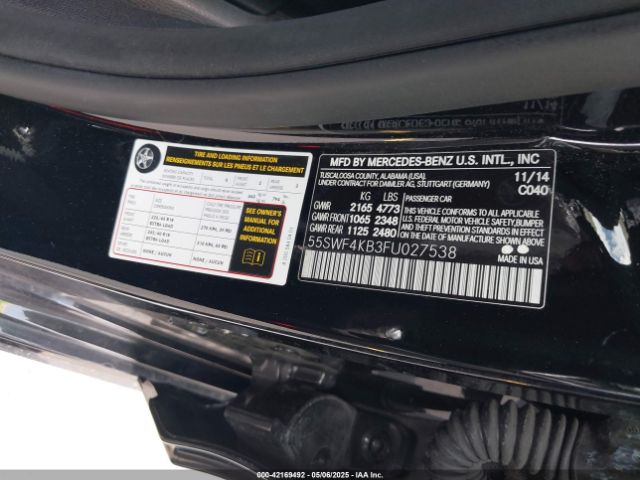 55SWF4KB3FU027538 Mercedes-Benz C 300 4matic/luxury 4matic/sport 4matic