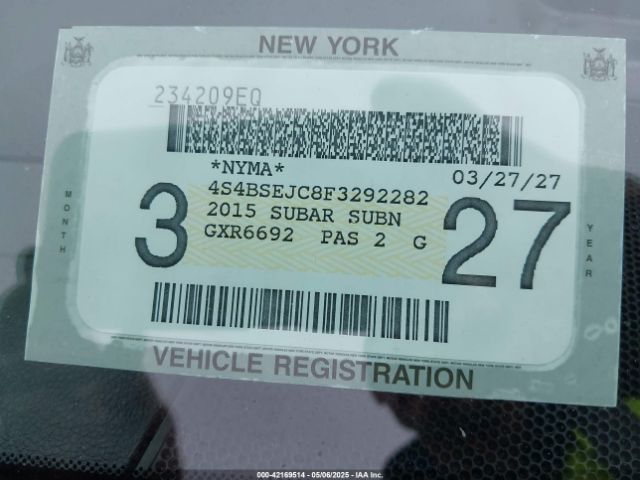 4S4BSEJC8F3292282 Subaru Outback 3.6r Limited