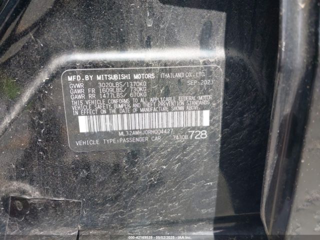 2024 MITSUBISHI MIRAGE ML32AWHJ0RH004427 Photo 8
