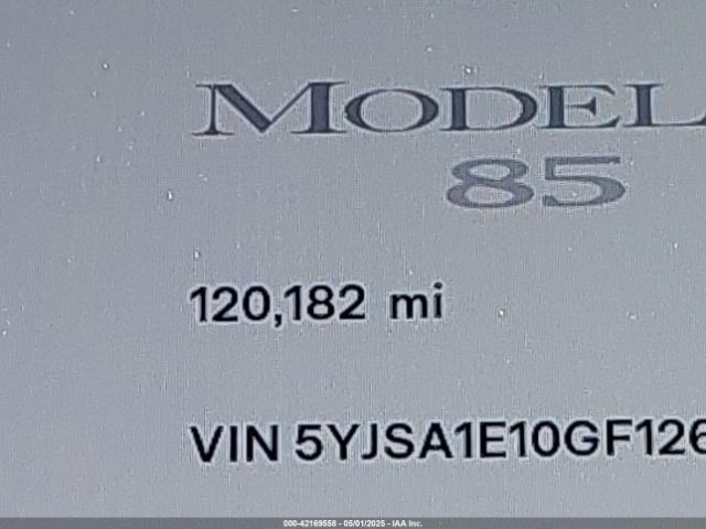 5YJSA1E10GF126433 Tesla Model S 60/70/75/85