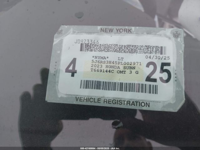 5J6RS3H45PL002971 Honda Cr-v Ex 2wd