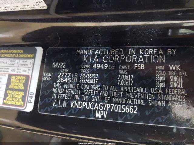 KNDPUCAG7P7015662 KIA Sportage Hybrid Lx