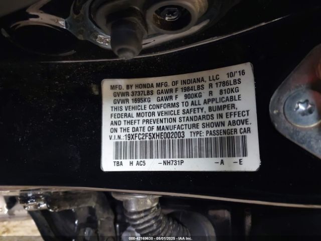 19XFC2F5XHE002003 Honda k20c2