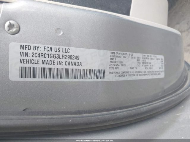 2C4RC1GG3LR290249 Chrysler Pacifica Limited