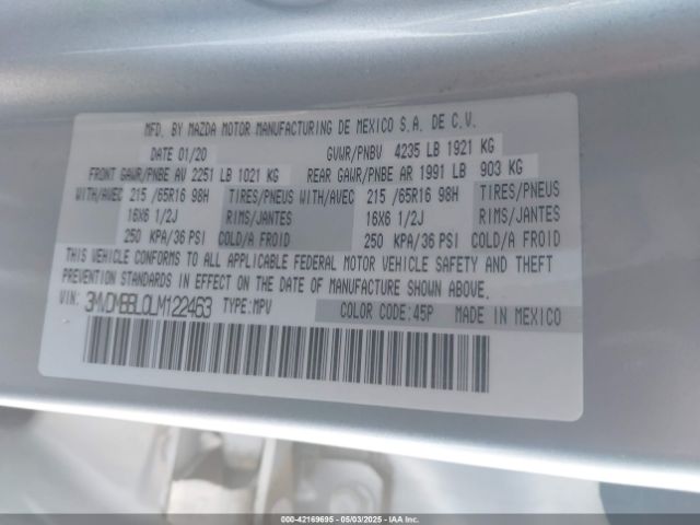 3MVDMBBL0LM122463 Mazda CX-30