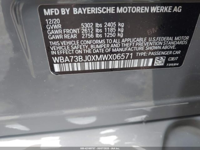 WBA73BJ0XMWX06571 BMW 540i Xdrive