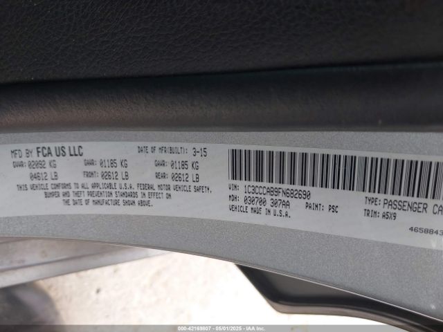 2015 CHRYSLER 200 1C3CCCAB9FN682690 Photo 8