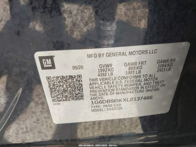 1G6DB5RKXL0137466 Cadillac Ct4 Premium Luxury