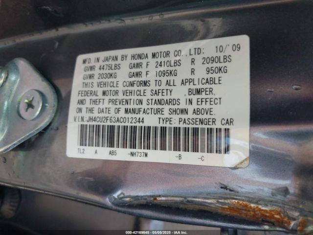 2010 ACURA TSX JH4CU2F63AC012344 Photo 8