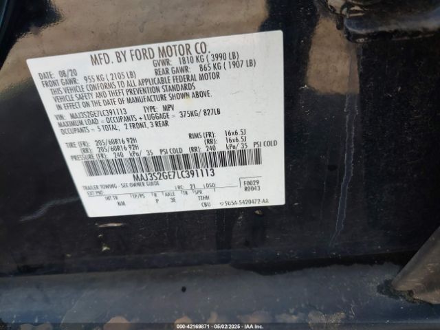 2020 FORD ECOSPORT MAJ3S2GE7LC391113 Photo 8