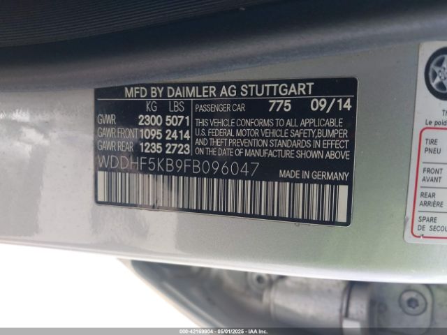 WDDHF5KB9FB096047 Mercedes-Benz E 350