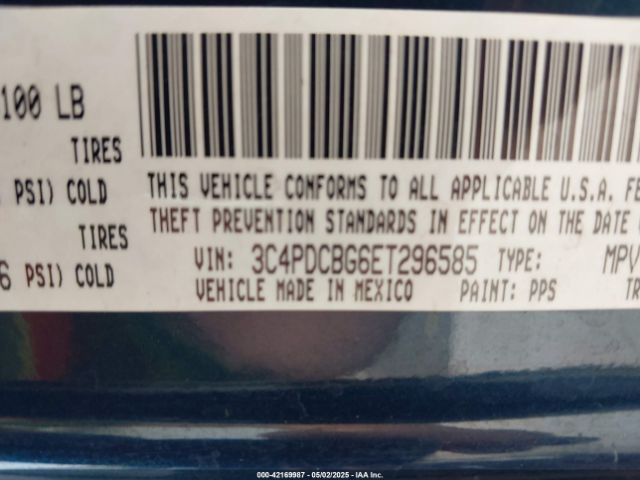 3C4PDCBG6ET296585 Dodge Journey Sxt